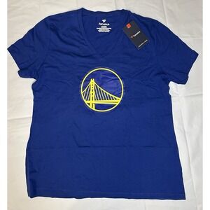 Golden State Warriors V-Neck Shirt Women's Blue Steph Curry Fanatics Size XL